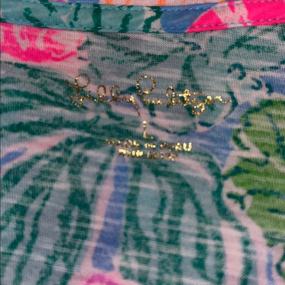 Lilly Pulitzer Etta V-Neck Top in Tigers Lair | size Large - Picture 5 of 8